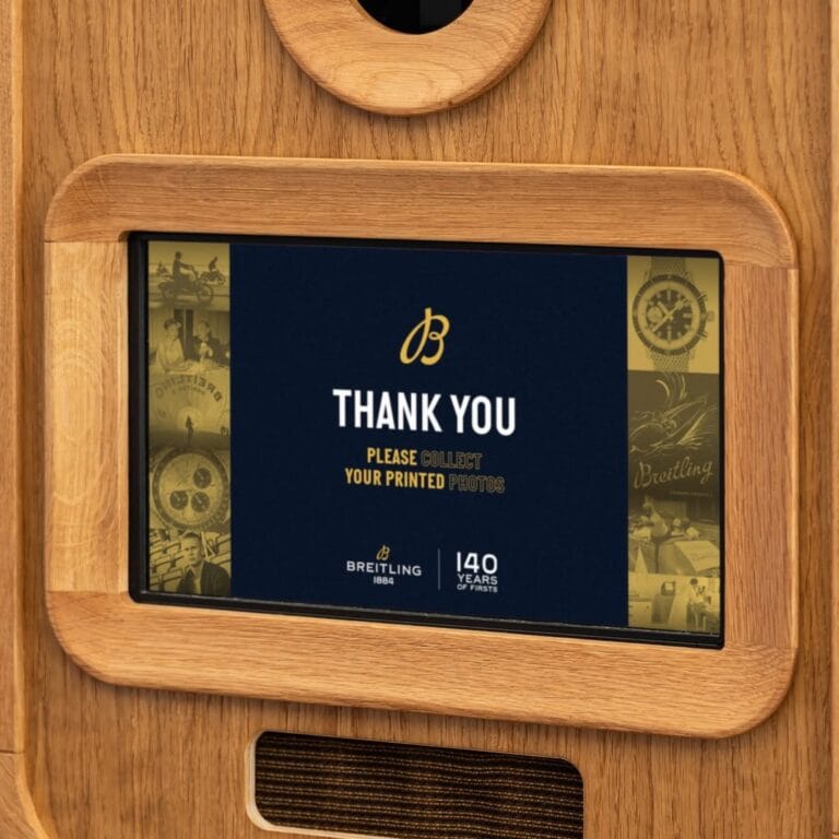 Flying high with @breitling at RAF Fairford! Our Retro Photo Booth with branded user interface s